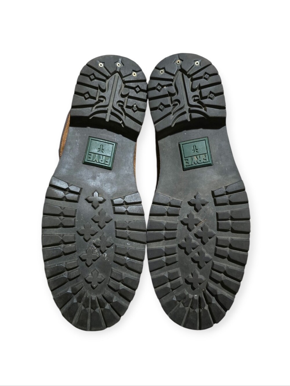 Suede Lace-Up Work Boots in Olive Brown - Picture 6 of 9